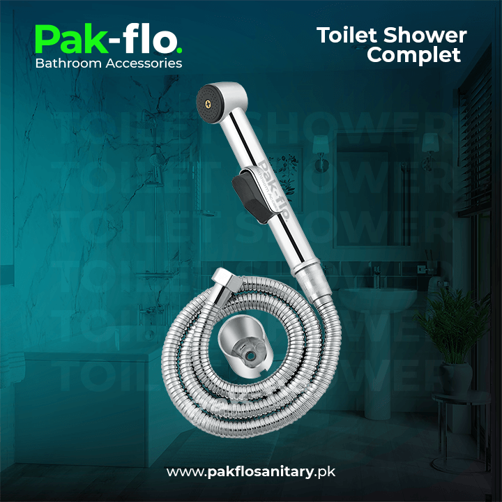 Toilet Shower Complete Chrome